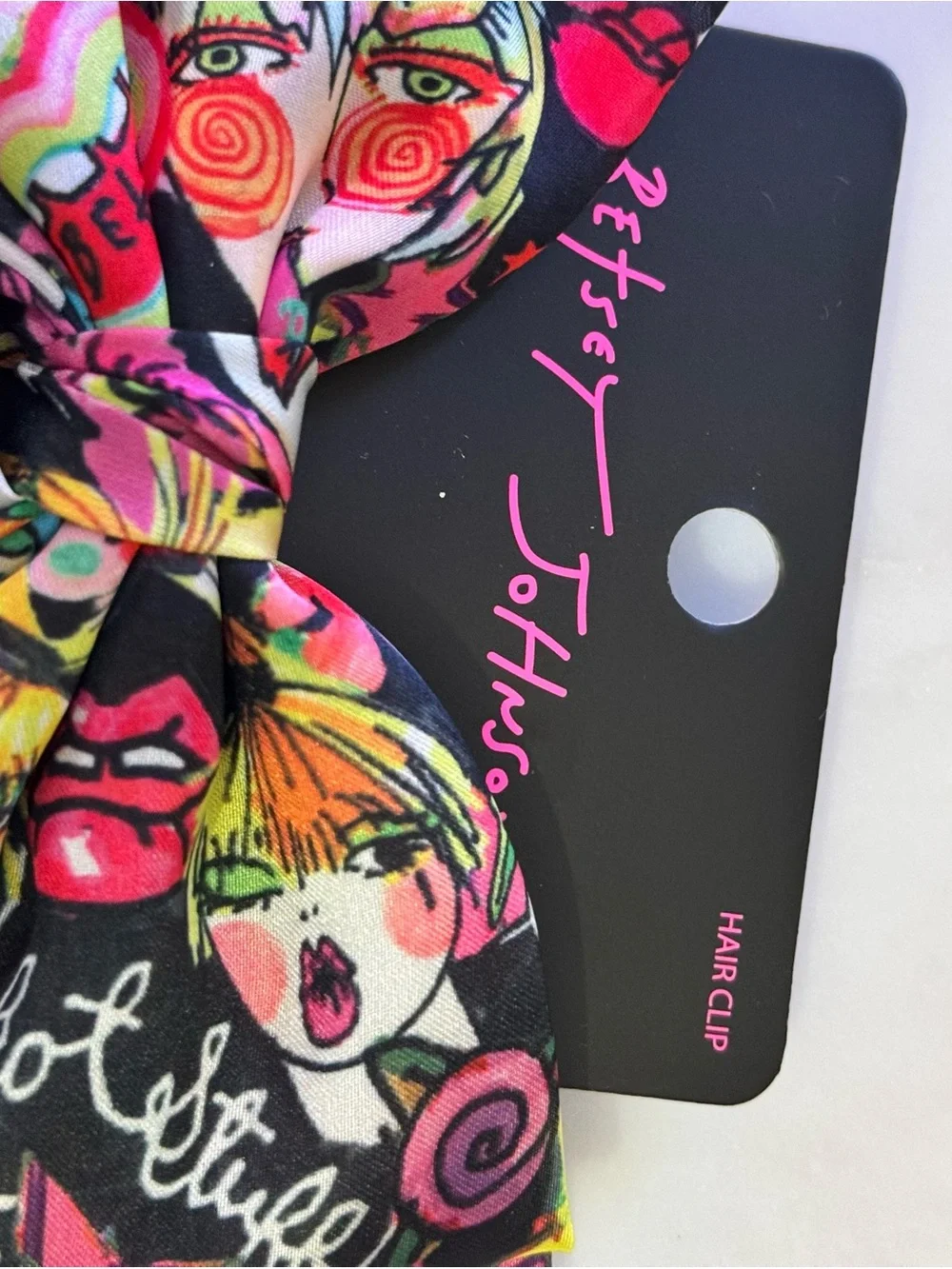 Betsey Johnson LIMITED EDITION Art Print Hair Bow NEW